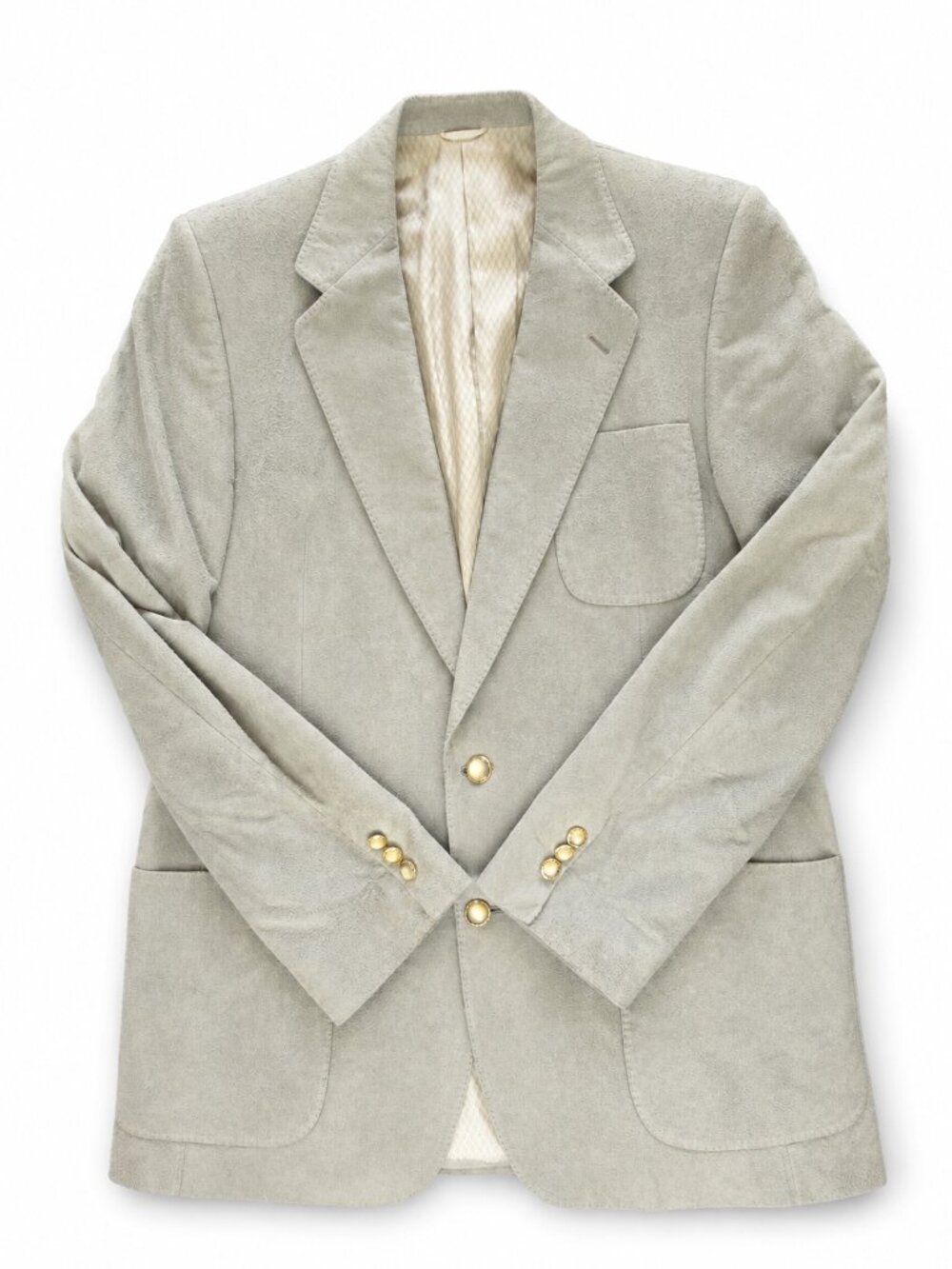 Vintage 1970s Gray Suede Western Sport Coat by Cliff Johnson's